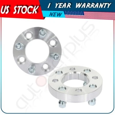 1" 4x110 to 4x115 12x1.5 studs silver 2x wheel spacers for Honda Kawasaki Suzuki - Image 1 of 4