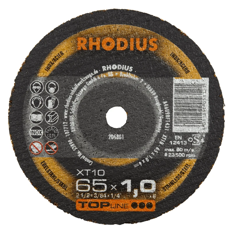 RHODIUS Mini Trennscheibe XT10 MINI 25/50 Stück Ø 50-100 mm für Edelstahl, Stahl - Bild 1 von 1