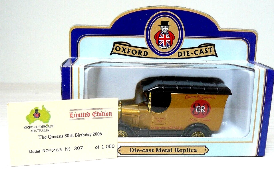 OXFORD DIECAST Australia  ROY016/A  THE QUEEN's 80th Birthday 2006  - CoA &  MiB - Image 1 of 1