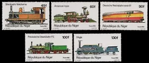 Niger 1980 - Mi-Nr. 707-711 ** - MNH - Lokomotiven / Locomotives - Bild 1 von 1