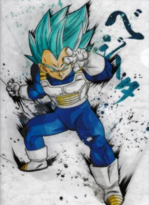 Dragon Ball Z Super Saiyan Blue Vegeta Ultimate Evolution A4 Clear File Folder - Picture 1 of 2