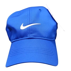 Nike Heritage86 Dri-Fit Golf Cappello Berretto Strapback Regolabile OSFA Blu Swoosh Nuovo con etichette - Foto 1 di 9
