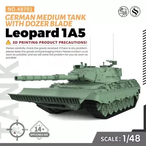 Serbatoio medio SSMODEL SS48701 V1.9 1/48 modello German Leopard 1A5 con lama dozer - Foto 1 di 5