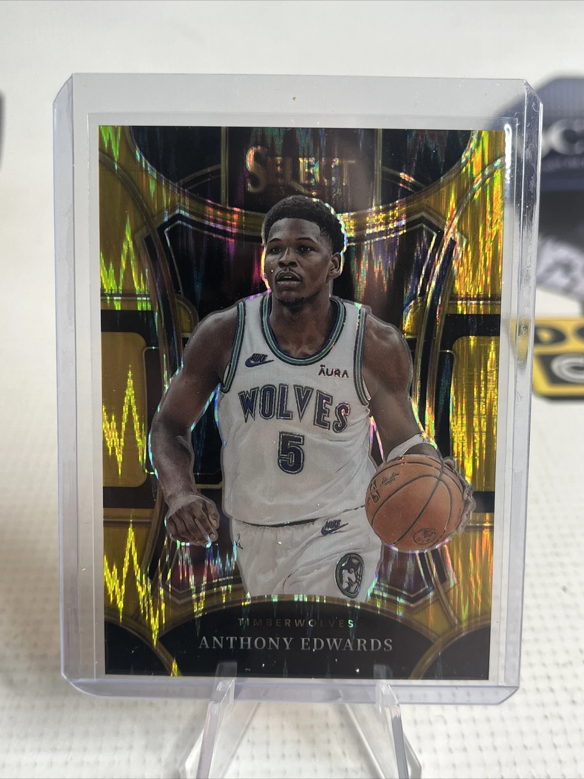 Anthony Edwards 2023-24 Select GOLD FLASH 8/10 MEZZANINE LEVEL Timberwolves