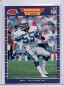 Brian Bosworth 1989 Pro Set #391 Seattle Seahawks - Imagen 1 de 2