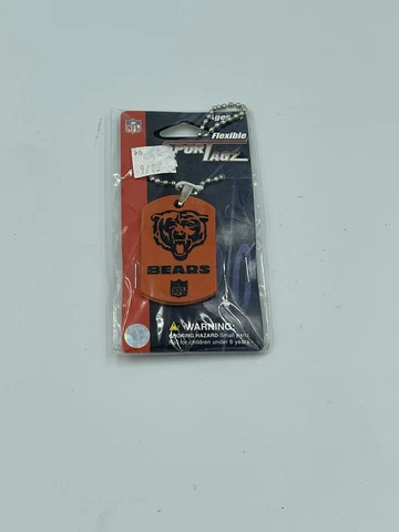 NFL NOS VTG NEW CHICAGO BEARS BLING Metal Dog Tag Sport Tagz Necklace NEW! Cover