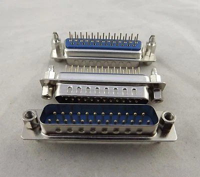 10 D-SUB DB25 25Pin Male DIP PCB Solder Connector Adapter DP25 2 Rows Lock Screw - Image 1 of 4
