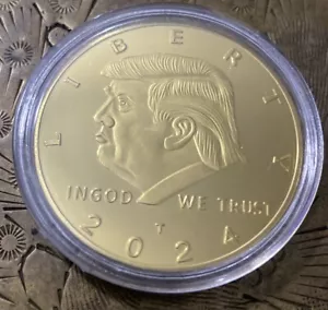 2024 Donald Trump President Gold Liberty Coin Novelty 1 Coin Only - Picture 1 of 2
