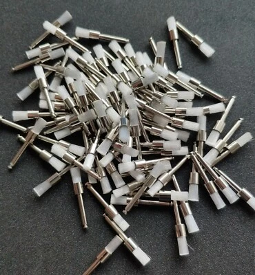 100 Pcs Dental White Nylon Polishing Flat Latch Polisher Prophy Brush Disposable - Image 1 of 4