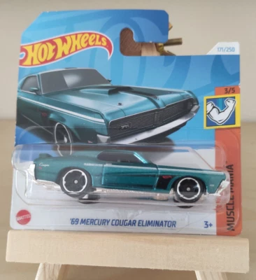 Hot Wheels '69 Mercury Cougar Eliminator 2024 171/250 Muscle Mania 3/5 HTC59 - Immagine 1 di 2