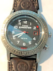 Timex Expedition Shenmue Watch Men Silver Tone Black Dial Date Alarm New Batt