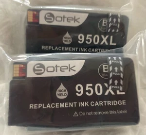 2pcks Sotek Black 950XL Ink Cartridge *New* (No Box) SHIPS SAME DAY 💕 - Bild 1 von 3