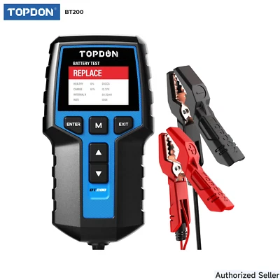 TOPDON BT200 Car Battery Tester 24V 12V Load Charging Cranking System Analyzer - Image 1 of 4