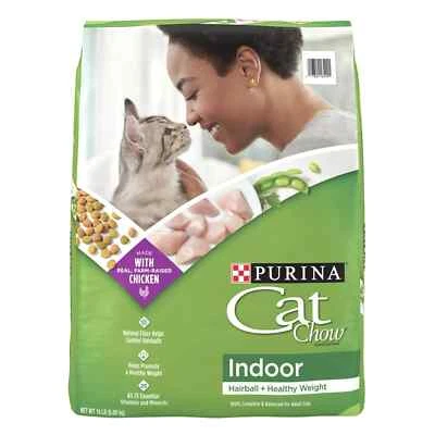 Purina Cat Chow Indoor Dry Cat Food, Chicken, 15 lb Bag
