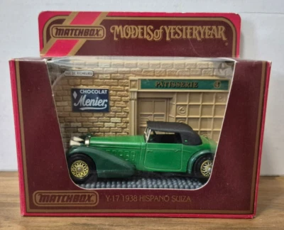 Y 17 1938 Hispano Suiza Models of Yesteryear Matchbox in J Box Diorama - Bild 1 von 2