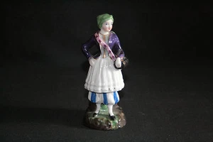 ancien encrier en porcelaine de vieux Paris cantinière militaire XIX ème - Picture 1 of 10