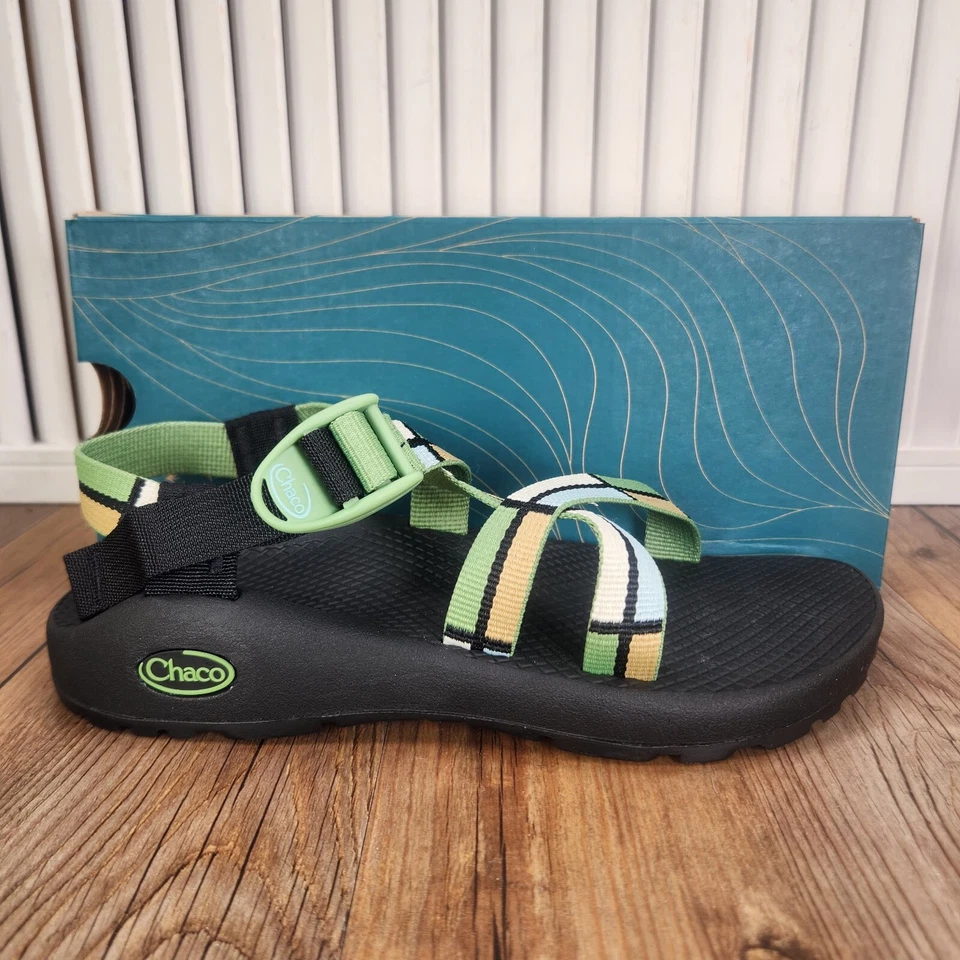 Chaco Z/1 Classic Block Green Women's Sz 7 Black Colorful Hiking Strappy Sandals - Image 1 of 4