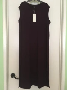 Eileen Fisher SZ S Viscose Jersey Scoopneck Knee Length Dress NWT - Picture 1 of 6