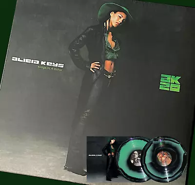 Alicia Keys SONGS IN A MINOR 20 Pop Up Sl Green Black Swirl Vinyl 2LP NEW SEALED - Image 1 of 4