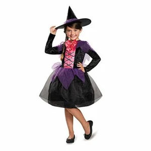Travestimento - Costume Halloween Strega Classico Bambino - Taglia Media 7-8 - Nuovo - Foto 1 di 3