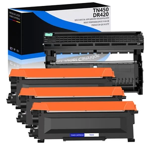 für Brother 3PK TN450 Toner + 1PK TN420 Trommeleinheit MFC-7860DW HL-2240D MFC-7365DN - Bild 1 von 22