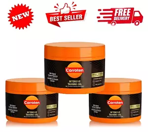 3 CONFEZIONI GEL ABBRONZANTE INTENSIVO CAROTA PROFUMO COCCO 5,07 OZ 150ml - Foto 1 di 13