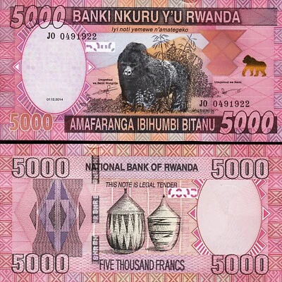 Rwanda 5000 Francs 2014, UNC, P-41 - Image 1 of 3