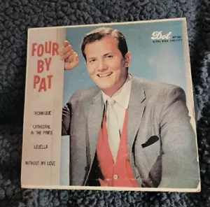 PAT BOONE-DOT 1057-"FOUR BY PAT" Ep 45 Rpm Ext Play, Vg Cond With Jacket - Foto 1 di 8