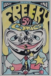 Vintage Freeky Comics Underground Comix Psychedelic Surrealist Cover Art Drawing - Picture 1 of 4