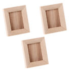 3 Miniatur Holz Puppenhaus Fotorahmen - Unfertige Fee Gartenmöbel