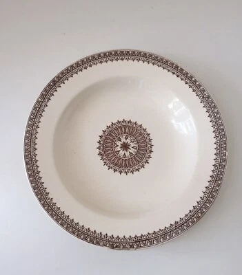 Assiette creuse Terre de Fer Creil et Montereau modèle service Anglais - Photo 1/4