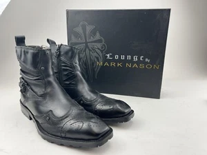 Lounge by Mark Nason 71785 Flybe Boots Black Sz 8 - ORIGINAL BOX - Picture 1 of 15