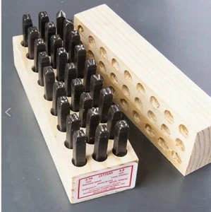 Young Bros. Stamp Works 1/16 Zoll Stahl Set 27 Buchstaben Zeichen MADE IN USA - Bild 1 von 3