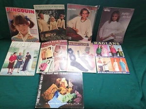 Lot Of 9 Vintage Knitting Pattern Booklets & Magazines - Picture 1 of 10