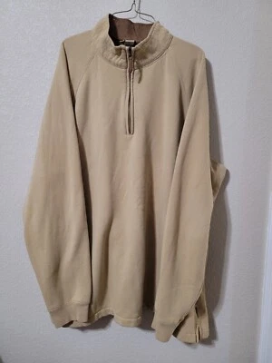 Suéter Pullover Woolrich Para Hombres 2XLT XXL Alto 1/4 Cremallera Polar Beige Foto 1 de 4