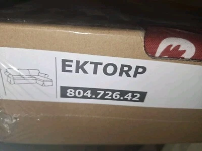 IKEA Ektorp Virestad Bezug für 3er Sofa mit Recamiere rot weiß 804.726.42   NEU - Bild 1 von 3