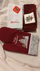3 Christmas Fingertip Towels And One Oven Mitt