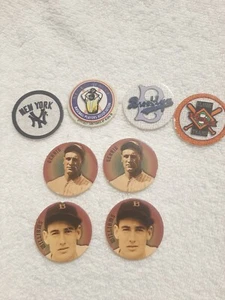 Lot Pog Cards (8) Ted Williams 1993 Gehrig Negro League Yankees - Picture 1 of 4