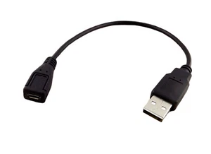 USB 2.0 A Male To Micro 5 Pin USB Female Charging Data Converter Connector Cable - Picture 1 of 6