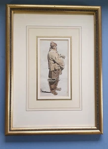 a082 19th Century Watercolour Attributed To H.G. Hine Modern Mount And Frame - Picture 1 of 4