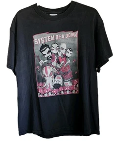 Vintage Y2K System of a Down kurzärmliges T-Shirt verwaschen schwarz Erwachsene Größe Large  - Bild 1 von 19