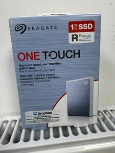 Seagate One Touch External SSD 1TB - Blue USB-C PC Android MAC BNIB - Afbeelding 1 van 2