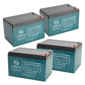 4 Pack  6-DZF-12 6-DZM-12 12V 12Ah Battery for Electric tricycle, Trike, Scooter - Picture 1 of 10