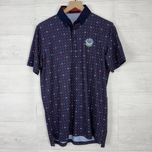 Greyson Wolf Moon Men's Polo Shirt Size Golf Small All Over Print US Senior Open - Picture 1 of 14