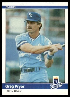 1984 Fleer Greg Pryor Kansas City Royals #353 - Image 1 of 2