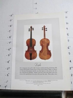 mag ad 1927 AMERICAN Colortype Engraving Lyon Healy violin Wm Gilbert clocks - Image 1 of 2