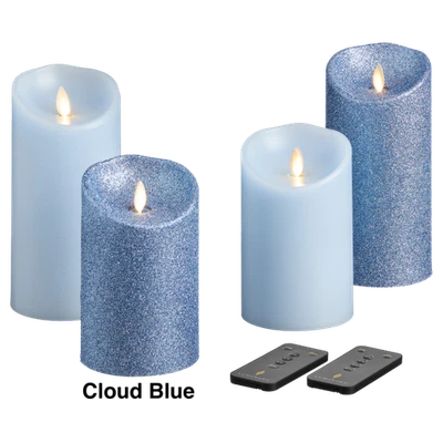 4 упаковки: беспламенные 2 гладкие и 2 блестящие свечи Luminara - Изображение 1 из 4