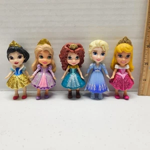 Disney PRINCESS TODDLER MINI DOLLS Lot - Snow White Rapunzel Merida Elsa - Jakks - Picture 1 of 9