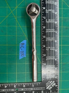 Vintage 8.25" Long Husky No.3810 7-1/2" Chrome Ratchet 3/8" Drive, Made in USA - Picture 1 of 3