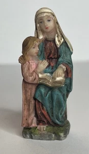 Estatua vintage de Santa Ana con la Virgen María de 2 pulgadas - Imagen 1 de 8